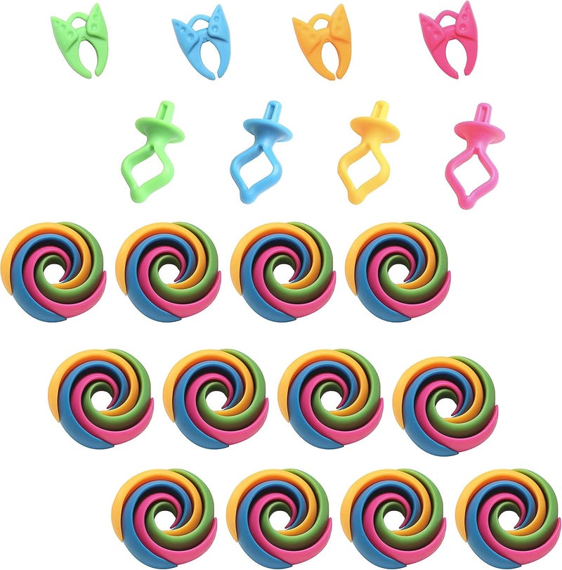 HimaPro Silicone Thread Spool Savers 48 Huggers 4 Bobbin Clamps and 4 Bobbin Holders - Prevent Thread Tails from Unwinding - No More Loose Ends - Image 1